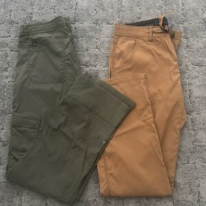 Two PrAna 36wx34L Zion pants